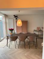 Eiken Eettafel - Leem Gelakt - 240cm, Huis en Inrichting, Tafels | Eettafels, Ophalen, Eikenhout, 200 cm of meer, 50 tot 100 cm