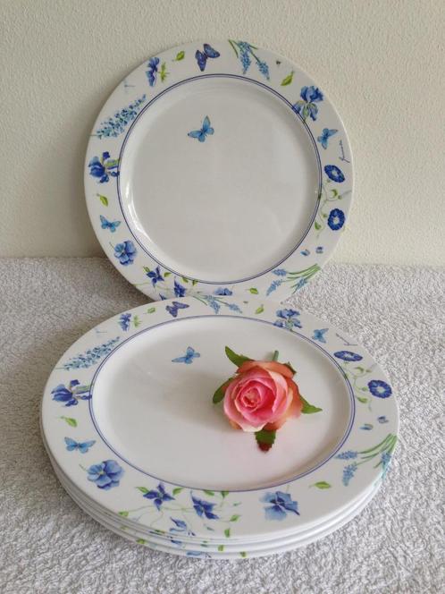 💙FLOWERS, Janneke Brinkman 6 GROTE BORDEN, Kunstof., Huis en Inrichting, Keuken | Servies, Gebruikt, Bord(en), Overige stijlen