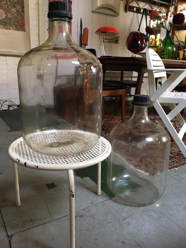 1) Grote oude 25 liter gist - bol flessen., Antiek en Kunst, Antiek | Glas en Kristal, Ophalen