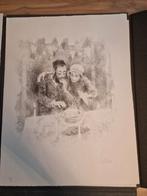 Litho van een Joods gezin aan tafel van Piet Klaasse, Antiek en Kunst, Ophalen of Verzenden