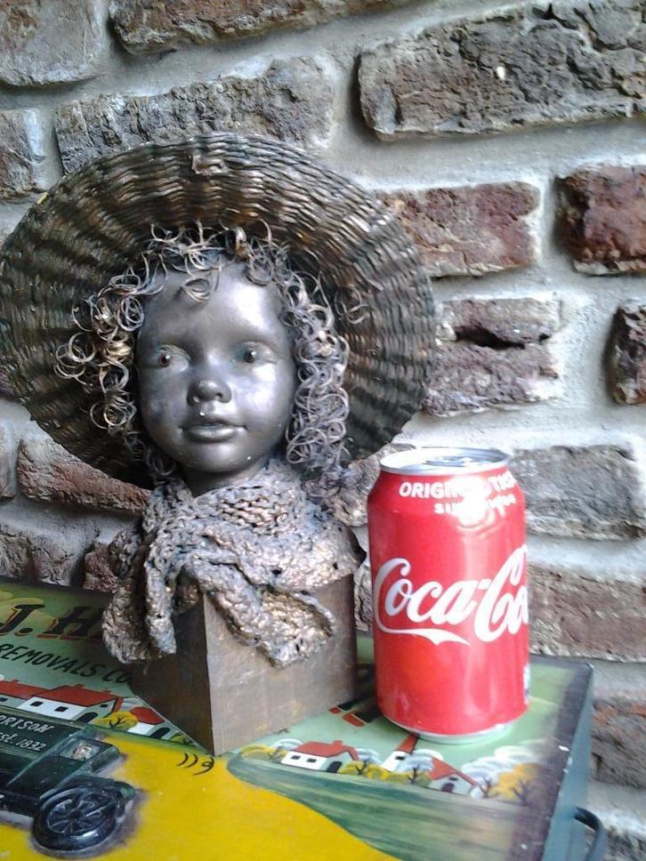 Meisje met hoed, Antiek en Kunst, Curiosa en Brocante, Ophalen of Verzenden