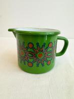 Mid Century groen geëmailleerd kannetje, Ophalen of Verzenden, Zo goed als nieuw