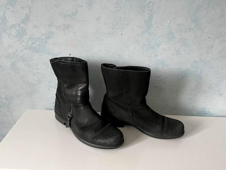 Ecco Suède Laarsjes Maat 39 Zwart, Kleding | Dames, Schoenen, Gedragen, Lage of Enkellaarzen, Zwart, Verzenden