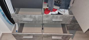 Klerenkast met roede, 8 lades & spiegel  - 180Bx200Hx55D cm - afbeelding 6