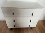 Commode wit met zwart, Huis en Inrichting, Kasten | Ladekasten, Ophalen, Gebruikt, 50 tot 100 cm, 3 of 4 laden