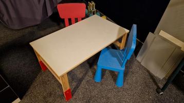 Ikea kindertafel of kinderbureau. Met 2 stoeltjes  beschikbaar voor biedingen