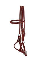 Nieuw leren sidepull bitloos hoofdstel chestnut FULL, Ophalen of Verzenden, Nieuw, Recreatie