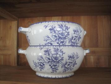 Lila soepterrines decor Olga (SC) beschikbaar voor biedingen