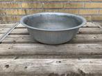 Tuinpot metaal - zinkkleurig, 25 tot 40 cm, Gebruikt, Tuin, Rond