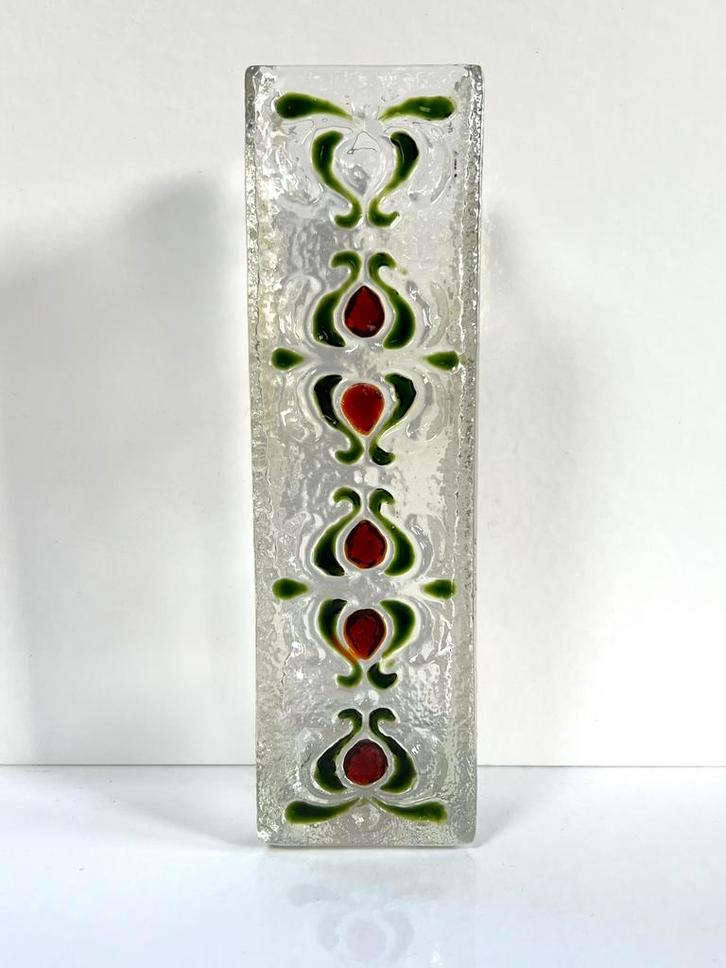 Vintage Walther Glas vaas jaren ‘70 in brutalistische stijl, Antiek en Kunst, Antiek | Vazen, Ophalen