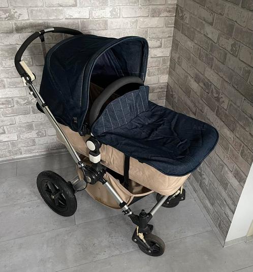 Bugaboo Cameleon Beige/Jeans of Rood reiswieg en zitje, Kinderen en Baby's, Kinderwagens en Combinaties, Gebruikt, Kinderwagen