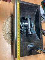 Natuursteen wasbak met kraan - Toilet fontein, Minder dan 50 cm, Gebruikt, Ophalen of Verzenden, Minder dan 100 cm