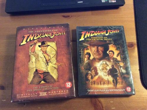 Indiana Jones trilogie dvd box (bekeken) + deel 4 (nieuw), Cd's en Dvd's, Dvd's | Avontuur, Zo goed als nieuw, Boxset, Vanaf 12 jaar