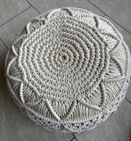 Poef, Ottoman, macramé., Rond, Minder dan 50 cm, Ophalen of Verzenden, Zo goed als nieuw