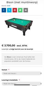 Professionele Bison pooltafel 7 ft, Ophalen of Verzenden, Zo goed als nieuw, Keu of Ballen