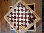 Houten schaakdoos met stenen., Ophalen of Verzenden