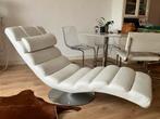 Loungestoel draaibaar wit, Ophalen of Verzenden, Zo goed als nieuw, Eenpersoons, Minder dan 150 cm