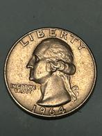 Quarter dollar 1964 zilver., Postzegels en Munten, Munten | Amerika, Verzenden