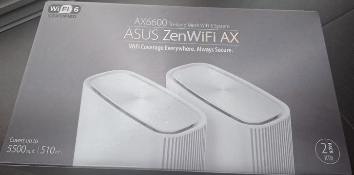 2x ASUS ZenWiFi XT8 - Mesh - Wifi 6 - Zwart, Computers en Software, Routers en Modems, Zo goed als nieuw, Router, Ophalen of Verzenden