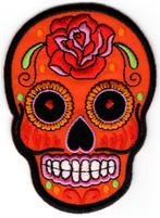 Sugar Skull stoffen opstrijk patch embleem #42, Verzenden, Nieuw, Overige typen