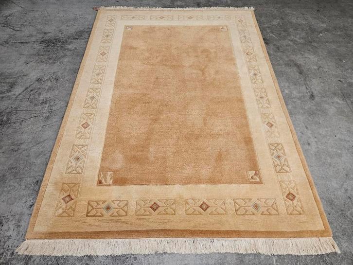 Handgeknoopt oosters wol Nepal tapijt modern 170x237cm, Huis en Inrichting, Stoffering | Tapijten en Kleden, Gebruikt, 150 tot 200 cm