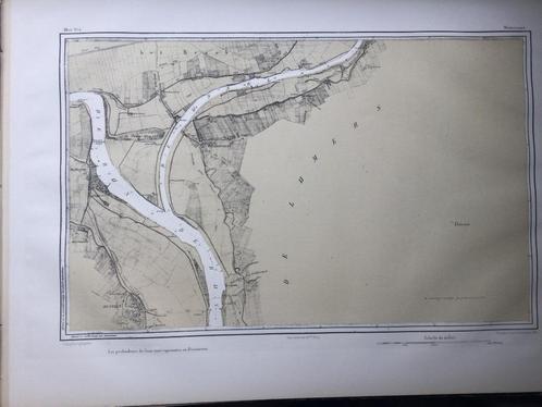 Rijn, IJssel, Westervoort, Huissen, Goudriaan, 1838, Antiek en Kunst, Kunst | Etsen en Gravures, Verzenden
