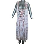 Landhaus Dirndl – Roze Bloemen | Maat 48/50 | 100% Katoen, Kleding | Dames, Gelegenheidskleding, Overige typen, Maat 46/48 (XL) of groter