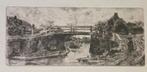 Jacob Maris Ets Brug - Ophalen Alkmaar, Antiek en Kunst, Ophalen of Verzenden