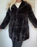Zachte faux fur bontjas XL, Verzenden, Zo goed als nieuw, Maat 46/48 (XL) of groter, Zwart