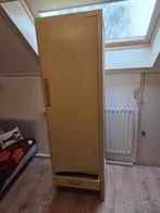 Gele kinderkamerkast met planken en lade, Ophalen, Vintage, 50 tot 100 cm, Zo goed als nieuw