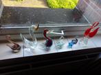 7 Verschillende eenden van gekleurd glas., Antiek en Kunst, Antiek | Glas en Kristal, Ophalen of Verzenden