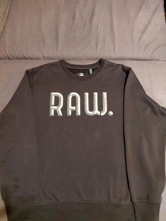 Donkergrijze sweater van " G Star Raw" maat XL, Kleding | Heren, Truien en Vesten, Zo goed als nieuw, Maat 56/58 (XL), Grijs, Ophalen of Verzenden