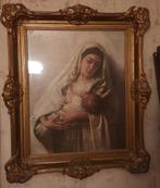 Antiek Schilderij Maria met Kind - 75 x 90 cm, Antiek en Kunst, Kunst | Schilderijen | Klassiek, Ophalen