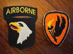 2 x patch embleem 101 Airborne Eagle, Ophalen of Verzenden, Landmacht, Amerika, Embleem of Badge