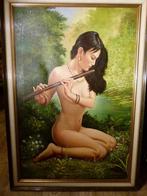 vintage naakt schilderij 60er jaren xl, Ophalen