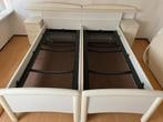 Wit Tweepersoonsbed met Nachtkastjes, Huis en Inrichting, Slaapkamer | Bedden, Ophalen, Gebruikt, Wit, Tweepersoons