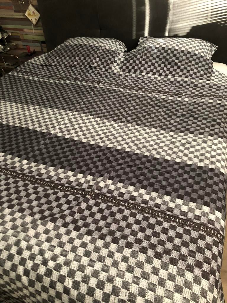 Rivièra Maison dekbedovertrekset, donker blauw Lits Jumeaux, Huis en Inrichting, Slaapkamer | Beddengoed, Ophalen, Blauw, Dekbedovertrek