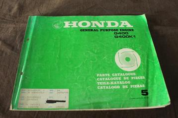 Hinda G400 G400K1 1983 general purpose engine parts list beschikbaar voor biedingen