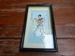 Japanse wanddecoratie met parelmoer, Japanse dame
