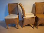 Lloyd Loom Eettafelstoelen - Set van 4, Huis en Inrichting, Stoelen, Ophalen, Bruin, Klassiek, Riet of Rotan