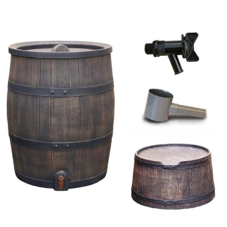OPHAAL ACTIE!!! Regenton houtlook/wijnvat 120 liter Bruin, Tuin en Terras, Regentonnen, Nieuw, Kunststof, 150 liter of meer, Met kraantje