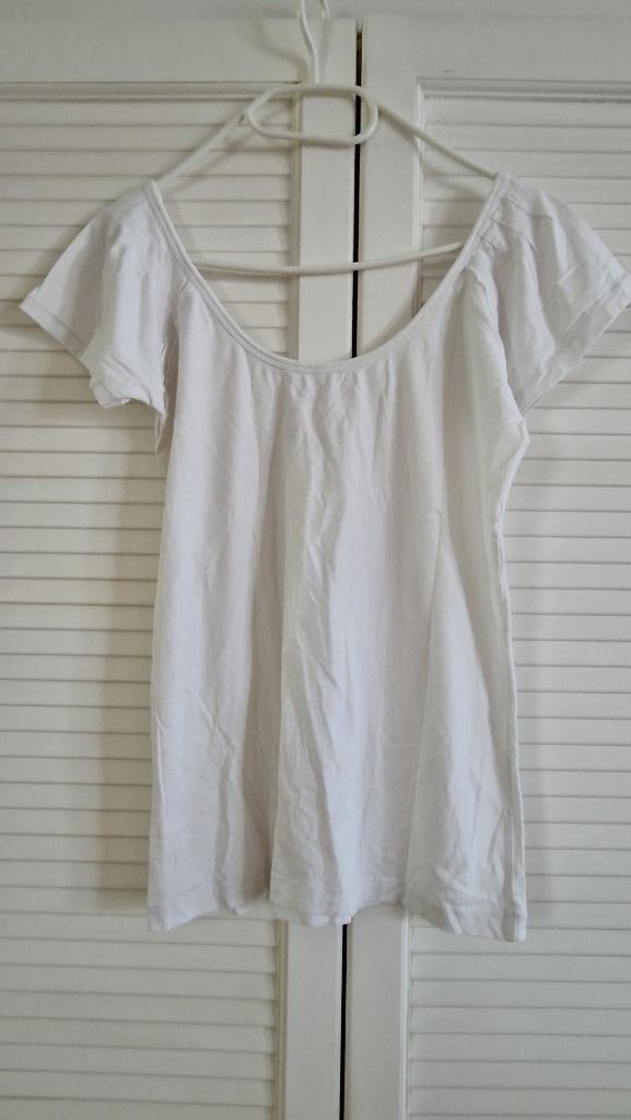 Top maat M.., Kleding | Dames, Tops, Gedragen, Maat 38/40 (M), Wit, Korte mouw, Ophalen