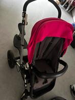 Bugaboo Cameleon roze/blauw + meerijdplankje, Ophalen, Gebruikt, Bugaboo, Verstelbare duwstang