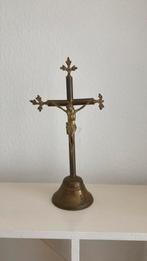 Crucifix Jezus aan kruis koper 36cm altaar kruis, Ophalen of Verzenden