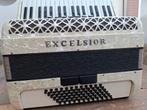 Accordeon Excelsior 72 bassen, 72-bas, Toetsaccordeon, Zo goed als nieuw, Met riemen