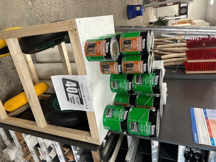 Tenco verschillende soorten verf teab, Doe-het-zelf en Verbouw, Verf, Beits en Lak, Nieuw, Verf, Minder dan 5 liter, Ophalen