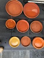 9 schalen 8 terra cotta onderschalen 1 aardewerk, Tuin en Terras, Bloempotten, Ophalen, Gebruikt, Rond, Minder dan 25 cm