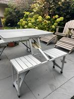 Opklapbare picknick tafel set, Ophalen of Verzenden, Gebruikt, Campingtafel
