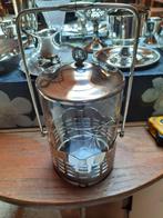 Koekpot glas geslepen met hendel, Antiek en Kunst, Antiek | Glas en Kristal, Ophalen of Verzenden