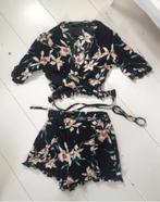 Zara co ord set XS S 34 36 wikkel wrap floral bloemen ibiza, Zara, Maat 34 (XS) of kleiner, Kostuum of Pak, Ophalen of Verzenden